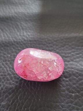 Pink Crystal Calcite Palm Stone